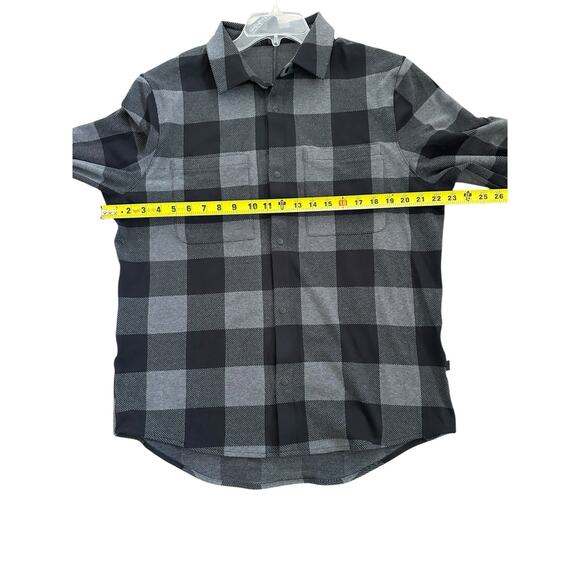 Lululemon Masons Peak Flannel Black And Gray Size Large - Picture 5 of 9